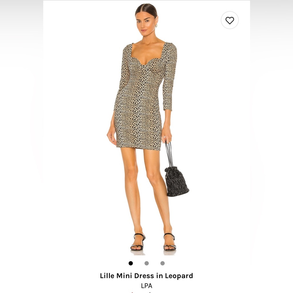 LPA bustier mini dress in stretch leopard size S new w/out tags.